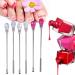 Angrek Nail Art Tool Set: 2-Piece Make-Up Palette & Spatula Picker - Gel Powder Mixing & Manicure Stirring Stick (Red) - Buy Online on GoSupps.com