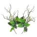 Ciieeo Handmade Green Branch Crown Antler Hair Band Woodland Flower Handband Antler Headpiece for Women Cosplay Halloween Party