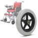 EVTSCAN Universal 7 Inch Anti-slip Rubber Wheelchair Front Caster Wheel Replacement 5 Spoke Rollator Wheel 264 Lb Weight Capacity for Elders Patients Hospitals Clinics and Rehabilitation Centers