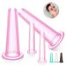 Threlaco 4 Pcs Face Cupping Set Facial Cupping Set for Face and Eye Massage Silicone Massage Vacuum Anti Aging Beauty Tool Facial Care(Pink)