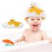 Kids Shower Cap Adjustable Hair Washing Caps Ear Covers for Shower Hair Washing Shampoo Shield Baby Visor for Eyes and Ears Protector Bath Head Shield for Infant (Yellow)