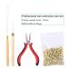 Filfeel Hair Extension Kit - 500pcs Micro Rings Tongs & Loop Tip - Premium Beige Hair Extensions Accessories for Easy Application - Buy Online on GoSupps.com