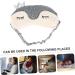 Beaupretty Cartoon Blindfold - 2 Pcs Cute Eye Patch for Sleep Plush Toy Eye Cover & Eye Massager | Soft Faux Fur Satin Sleep Mask - Buy Online on GoSupps.com