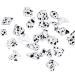 dijiusidy 50 Pieces Glass Crystal Set Eye-catching Personalized Nail Art Rhinestones DIY Handcraft Manicure Accessories for Card Making White Black