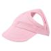 Pet Dog Sun Protection Visor Hat with Adjustable Strap Sport Hat (Pink S)