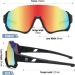 DUCO Polarized Kids Baseball Sunglasses with 3 Lenses - Black Frame, Orange Colorful Lens - Buy Online on GoSupps.com