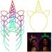 hgnxa Thin Side Unicorns Headband Luminous Hair Hoop Fashion Women Halloween Party Hairstyle Lightweight Light up Headwear - Buy Online on GoSupps.com