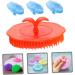 Magiclulu 12 STK Silicone Massage Shampoo Brush - Stress Relief Scalp Scrubber for Hair Care (Random Colors Set of 3) - Buy Online on GoSupps.com