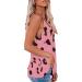 Sleeveless Top Trendy V Neck Leopard Print Polyester Comfortable Women Spaghetti Strap Top for Leisure Outing (M) - Buy Online on GoSupps.com