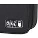 HEEPDD Travel Electronics Bag - Round Edges Oxford Cloth Data Cable Storage for Office - Black | Durable Organizer for Travel & Home - Buy Online on GoSupps.com