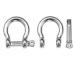 AMYSPORTS Heavy Duty Chain Shackle Stainless Lifting Load Pin Shackle Anchor Bow Marine Ring Shackles Steel Screw Outdoor M10 1400lbsf 2pcs M10 (1400lbsf) 2pcs