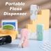 Portable Floss Pick Dispenser - Automatic Dental Floss Case Organizer for Travel | Teeth Cleaning for Men & Women (White) - Buy Online on GoSupps.com