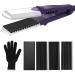 janelove Hair Crimper Crimping Iron Volumizing Hair Iron for Texture for Thin Fine Hair Root Volume 4 in 1 Hair Straightener and Hair Crimper for Women Gift Purple