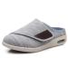 Extra Wide Diabetic Shoes Adjustable Breathable Light Antiskid Edema of Fasciitis Bunions Arthritis Swollen Feet Walking Shoes (Color : Light Gray Size : 12)