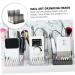 minkissy 1PC Nail Art Storage Box shelving brackets makeup brush holder makeup brush cup Nail Drill Bit Display Stand makeup brush stand Make Up Organizer desk stand perfume Acrylic 10.5x10.3cm Black - Buy Online on GoSupps.com