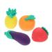 jojofuny jojofuny 4 Pieces Mini Food-Shaped Erasers for Boy Girl Cute Fruit Vegetable Erasers for School for Creative Activities