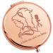 SEIRAA Fairytale Travel Makeup Mirror Tale as Old as Time Pocket Mirror Belle and Beast Movie Fans Compact Mirror (Fairytale Makeup Mirror)