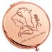 SEIRAA Fairytale Travel Makeup Mirror Tale as Old as Time Pocket Mirror Belle and Beast Movie Fans Compact Mirror (Fairytale Makeup Mirror)
