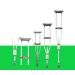 Dr. Safe Aluminium Underarm Crutches Folding Lightweight and Adjustable 1 Pair