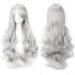 YEESHEDO 32" 80 cm Silver Grey Long Wavy Curly Hair Cosplay Wigs with Bangs for Women Girls Heat Resistant Synthetic Wig for Party Costume Anime Halloween