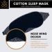 Samadhaan Cotton Sleep Mask for Sleeping | Soft 100% Blackout Eye Mask with Nose Wire | Adjustable Band | Travel Essential for Women Men - Black - Buy Online on GoSupps.com