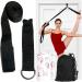Leg Stretcher Strap, Door Stretch Strap for Flexibility - Adjustable Strap with Door Anchor to Improve Leg Stretching, Door Flexibility Trainer Band with Carrying Pouch for Dance, Cheer, Ballet Black