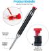 Yzzaoo Deep Hole Marker Pencil Set - 2 Carpenter Pencils with 18 Marker Mines for Wood Metal & Concrete (Black + Blue) - Ideal Borehole Markers - Buy Online on GoSupps.com