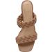 CUSHIONAIRE Women's Onyx Braided Heel Sandal with Memory Foam - Wide Widths - Size 8 Tan - Buy Online on GoSupps.com