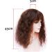 Water Wavy Hair Forehead Piece Clip in Middle Part Topper with Choppy Fringe Thin/45cm Light Brown Thin/45cm Light Brown - Buy Online on GoSupps.com