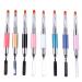 ISTOVO 8Pcs Nail Art Gel Pen Dual-Use Painted Phototherapy Pen Gel Pen Double-Headed Nail Pen Embossing Stick Nail Brush