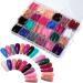 24 Color Square Press on Nails Colored False Nails Straight Full Cover Acrylic Tip Manicure DIY Artificial Fingernails - Buy Online on GoSupps.com