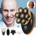 Head Shavers for Bald Men - 5 in 1 Waterproof Electric Razor with 7D Floating Heads | Golden-Pro Rechargeable Trimmer - Buy Online on GoSupps.com