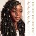 Formery Shell Loc Hair Ring Jewelry Gold Tortoise Charms Braid Hair Jewels Clips Pearls Dreadlock Accessories for Women and Girls (15pcs) (Shell)
