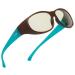 Fit Over Blue Light Glasses - AHT Anti Blue Ray Computer Glasses, Wear Over Prescription Glasses/Reading Glasses, UV400 Lens, Anti Eyestrain, Reduce Headache, Sleep Better Brown Green