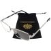 Donald Trump Designer Metal Reading Glasses DTR 08 Silver Black 55mm +1.50 Power Silver 1.50