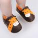 Soft Leather Baby Shoes - Non-Slip Rubber Soles - Brown Deer Design - 6-12 Months - Buy Online on GoSupps.com