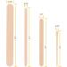 Whaline 4 Style Assorted Wax Spatulas - 500 Piece Wood Craft Sticks - Buy Online on GoSupps.com