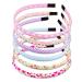 PLABBDPL Colour hair bands 6 Pieces Alice Band Girls Headbands Floral Fabric Headbands for Girls Headband for Kids Polka Dots Heart Covered Hairbands