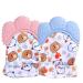 BESLIME Baby Teething Gloves 2 Pack Teething Mittens Teething Mitt Glove Soothing Self-Soothing Pain Relief Toy