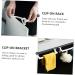 Hoement 3pcs Hook up Over The Door Hanger Towel Rack Clothes Rack Clip Hooks Door Storage Rack Abs White - Buy Online on GoSupps.com