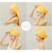 Ultra-Absorbent Microfiber Hair Towel Turban for Curly & Thick Hair Fast Drying & Frizz Control (Yellow) - Buy Online on GoSupps.com