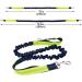 QitinDasen Grey Hands Free Dog Leash Adjustable Waist Belt and Dual-Handle Retractable Bungee Leash Jogging Dog Leash with Reflective Stitching (Green Handle) - Buy Online on GoSupps.com