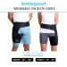 AireSupport Hip Brace and Thigh Compression Sleeve with Ice/Heat Pack - Men & Women - Groin, Hip, Leg Muscle Support - Buy Online on GoSupps.com