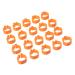 Amosfun 100 Pcs Pigeon Anklet Ring Protector Pigeon Foot Band Clip Foot Ring for Pigeon Baby Xuan Feng Cuff 1.3X1.3CM Orange