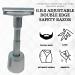 G.B.S Chrome Adjustable Men's Double Edge Safety Razor Set | Blades Stand & 10 Platinum Refills - International Shipping Available - Buy Online on GoSupps.com
