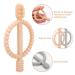 Buy BPA-Free Baby Biting Toys - 2 Pack Silicone Teething Rings for 3+ Months - Peach Powder & Gray - Soothing Gum Massage - Buy Online on GoSupps.com