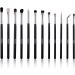 Impora London Eye Makeup Brush Set - 12 Brushes for Eyeshadow, Blending, Crease, and Eyeliner - Buy Online on GoSupps.com