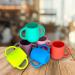 SiliLife Silicone Baby Cups 2 Pack | BPA Free & Food-Grade Safe | Easy-Grip Handles for Self-Feeding | Electric Blue/Coral Red - Buy Online on GoSupps.com