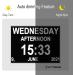 Exmate 8-Inch Digital Alarm Clock - Multilingual Large Writing Calendar for Kids Seniors Dementia & Alzheimer's - Perfect for Visual Impairment - White - Buy Online on GoSupps.com