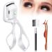 Subay Heated Eyelash Curlers with Lash Tweezer and Eyelash Comb Long Lasting USB Rechargeable Electric Eyelash Curler 2 Heating Modes Quick Pre-Heat Travel Eyelash Curler Curl Natural Eyelashes